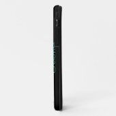 Funky schwarze und blaue Muster personalisiert Case-Mate iPhone Hülle (Hinten/Links)