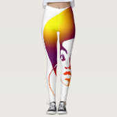 Funky schwarzes Mädchen mit Afro-Leggings: Leggings (Vorderseite)