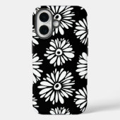 Funky Schwarzweiß-Blume Case-Mate iPhone Hülle (Rückseite)