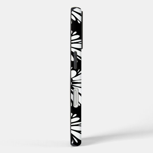 Funky Schwarzweiß-Blume Case-Mate iPhone Hülle (Rückseite / Rechts)