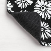 Funky Schwarzweiß-Blume Mousepad (Ecke)