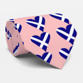 Funky Scotland Flag Heart Krawatte (Gerollt)