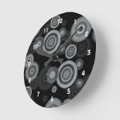 Funky Scribble Circles Runde Wanduhr (Winkel)