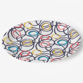 Funky Scribbled Doodles Pappteller (Schrägansicht)