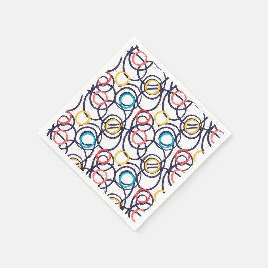 Funky Scribbled Doodles Serviette (Ecke)