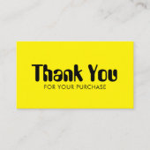 Funky Script Bold Order Danke Minimal QR Code Visitenkarte (Vorderseite)