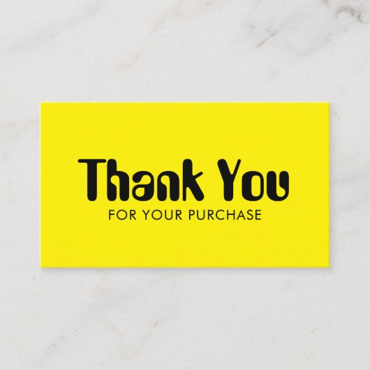 Funky Script Bold Order Danke Minimal QR Code Visitenkarte (Vorderseite)