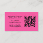 Funky Script Bold Order Danke Minimal QR Code Visitenkarte (Rückseite)