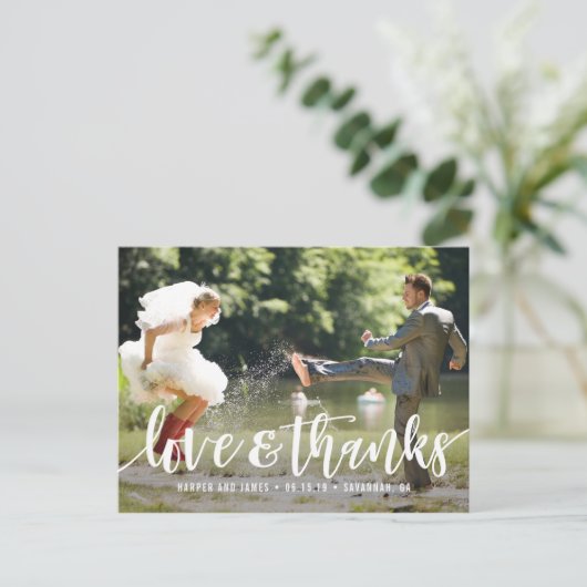 Funky Script danke Ihnen Postkarten (Stehend Vorderseite)