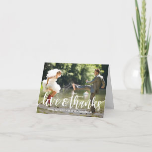 Funky Script Wedding Vielen Dank Foto Card Dankeskarte