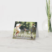 Funky Script Wedding Vielen Dank Foto Card Dankeskarte (Vorderseite)