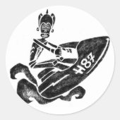 Funky Sea-Doo Runder Aufkleber (Vorderseite)