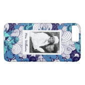 Funky Seashell-Muster | Ihr Foto u. Name Case-Mate iPhone Hülle (Rückseite (Horizontal))