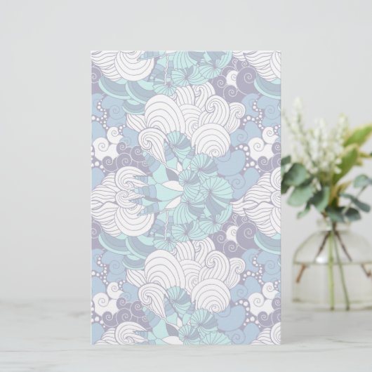 Funky Seashell Pattern Briefpapier (Stehend Vorderseite)