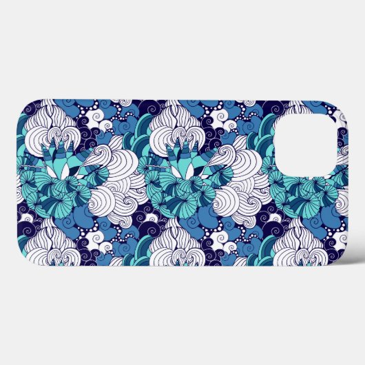 Funky Seashell Pattern Case-Mate iPhone Hülle (Rückseite (Horizontal))
