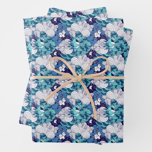 Funky Seashell Pattern Geschenkpapier Set (Beispiel)