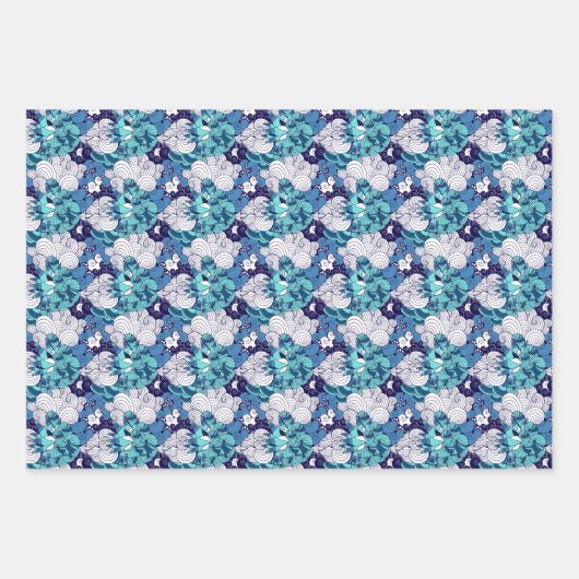 Funky Seashell Pattern Geschenkpapier Set (Vorderseite)