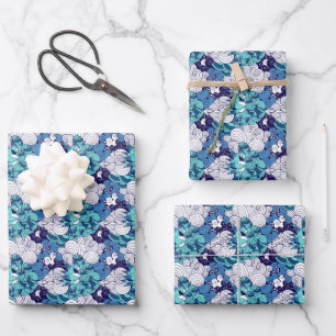 Funky Seashell Pattern Geschenkpapier Set