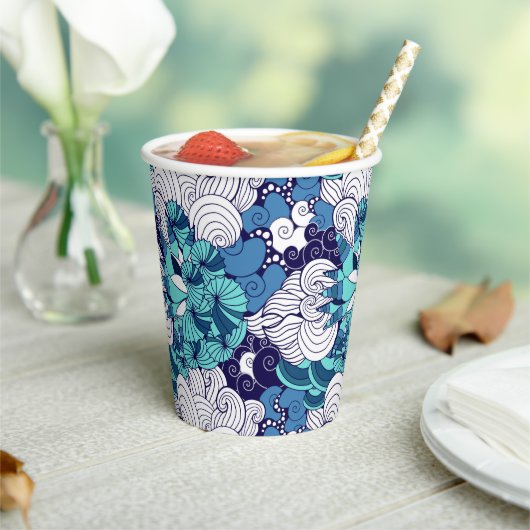Funky Seashell Pattern Pappbecher (In Situ)