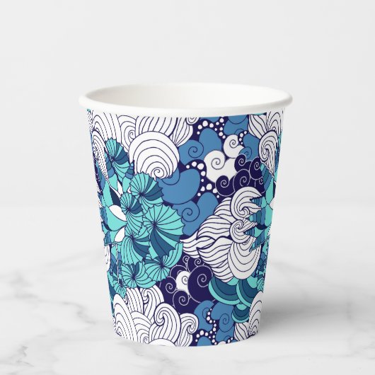 Funky Seashell Pattern Pappbecher (Vorderseite)