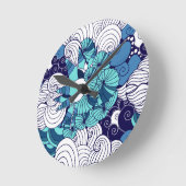 Funky Seashell Pattern Runde Wanduhr (Winkel)