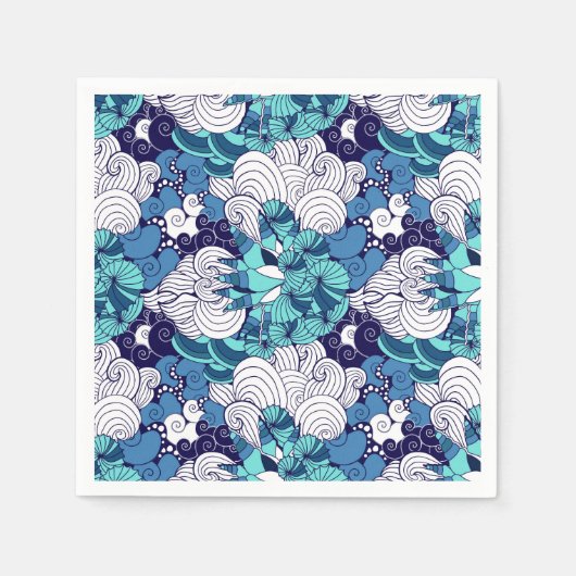 Funky Seashell Pattern Serviette (Vorderseite)