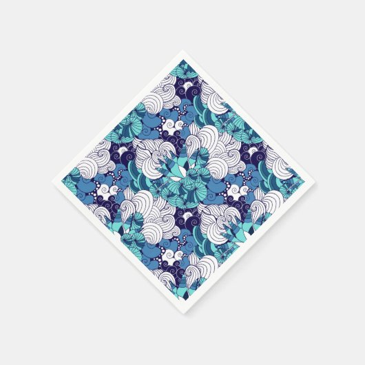 Funky Seashell Pattern Serviette (Ecke)