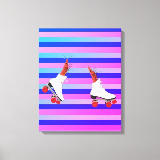 Funky Shrimps Wall Art Leinwanddruck (Vorderseite)