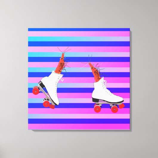 Funky Shrimps Wall Art Leinwanddruck (Vorderseite)