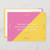 Funky Sister Quote Postkarte (Vorne/Hinten)