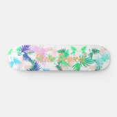 Funky Skate Tropical Palm Blätter Skateboard (Horizontal)