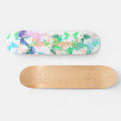 Funky Skate Tropical Palm Blätter Skateboard (Horizontal)