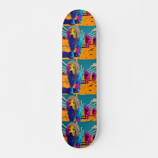 Funky Skateboard für Hundefreunde (Vorne)