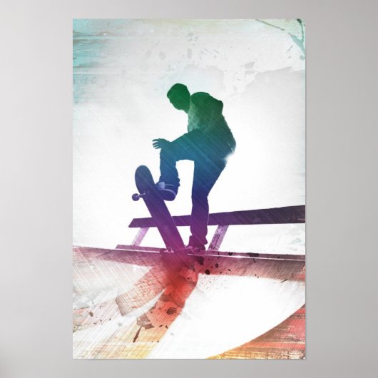 Funky Skateboarder Skate Kid Poster (Vorne)