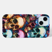 Funky Skull Goth iPhone 15 Hülle (Rückseite (Horizontal))