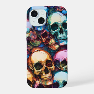 Funky Skull Goth iPhone 15 Hülle 