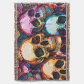 Funky Skulls Decke (Vorderseite Vertikal)