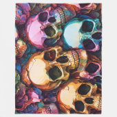 Funky Skulls Fleecedecke (Vorderseite)