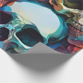 Funky Skulls Geschenkpapier (Ecke)