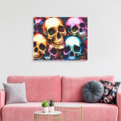 Funky Skulls Leinwanddruck (Insitu (Wohnzimmer))