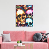 Funky Skulls Leinwanddruck (Insitu (Wohnzimmer))