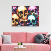 Funky Skulls Leinwanddruck (Insitu (Wohnzimmer))