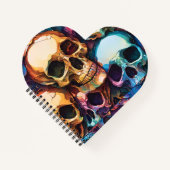 Funky Skulls Notizblock (Vorderseite)