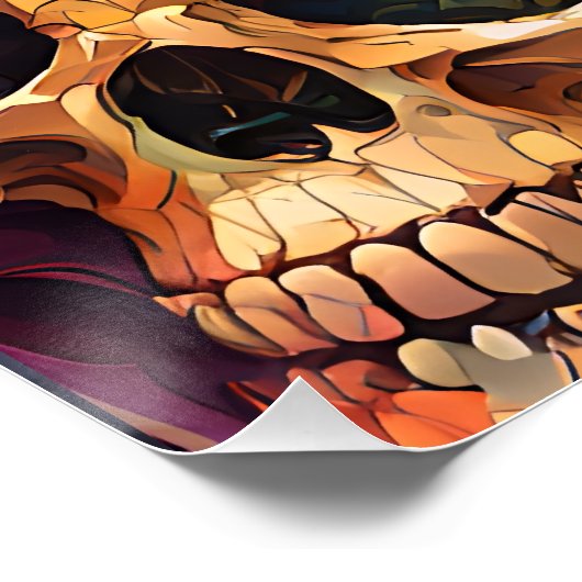 Funky Skulls Poster (Ecke)