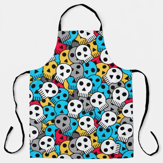 Funky Skulls Schürze (Vorderseite)