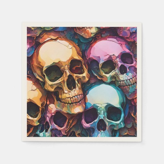 Funky Skulls Serviette (Vorderseite)