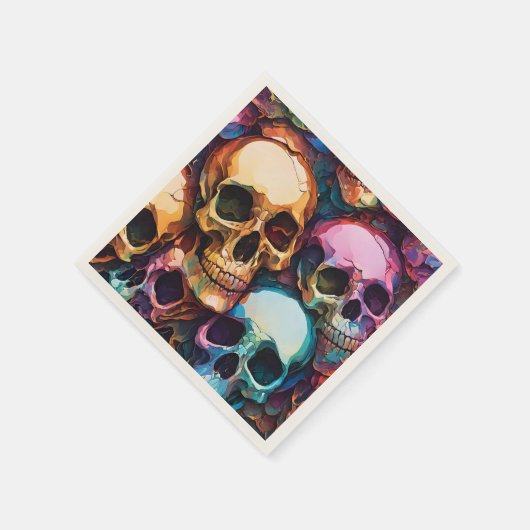 Funky Skulls Serviette (Ecke)