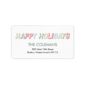 Funky Snapshots Holiday Address Labels Adressaufkleber (Vorne)