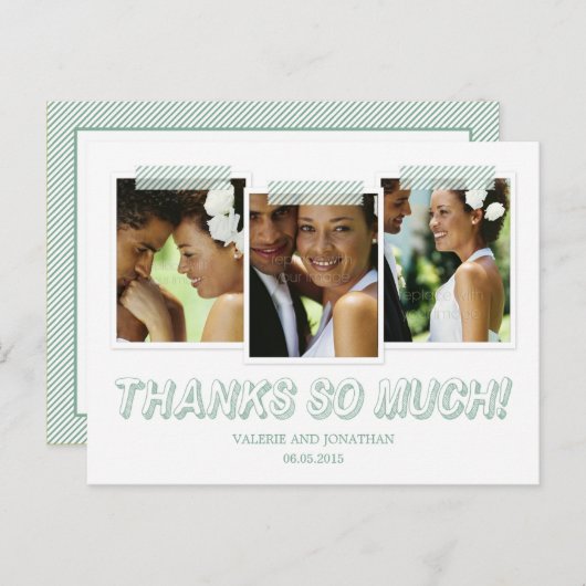 Funky Snapshots Vielen Dank Postcard Postkarte (Vorne/Hinten)