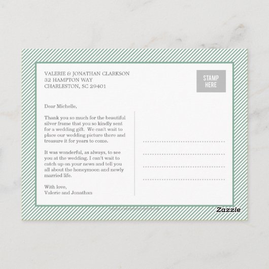 Funky Snapshots Vielen Dank Postcard Postkarte (Rückseite)